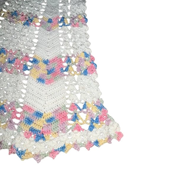 Vintage Handmade Crocheted Half Apron Child or Smaller Woman Used Farmhouse - Picture 3 of 10